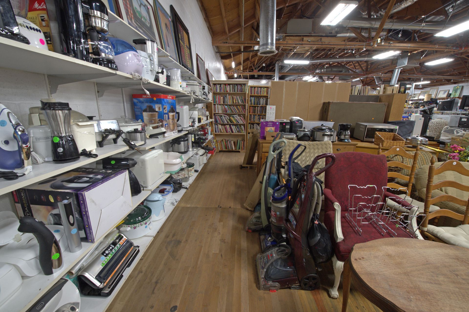A store filled with lots of appliances and furniture